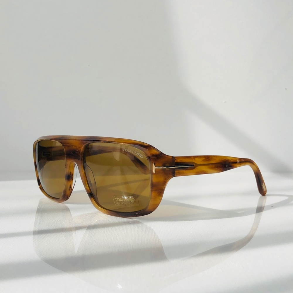 New TOM FORD Duke Square Light Havana Sunglasses - Picture 6 of 16